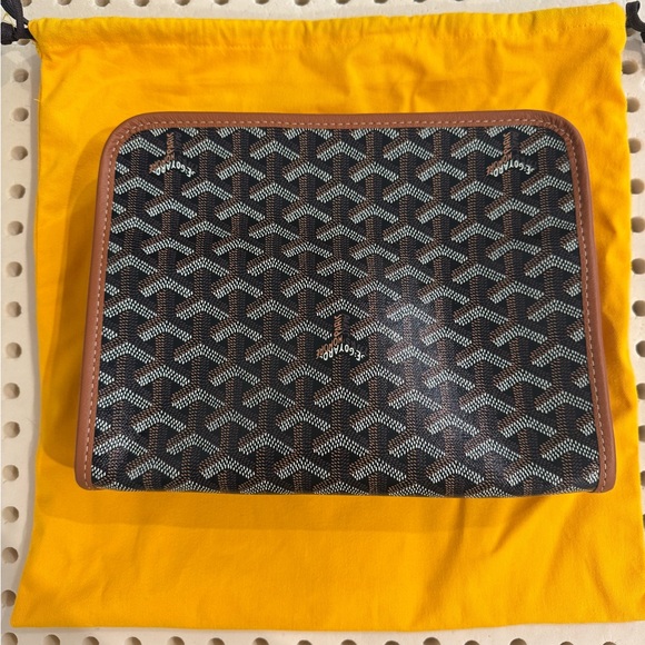 BRAND NEW WITH TAGS Goyard Black and Tan Jouvence GM Toiletry Pouch - Picture 2 of 10